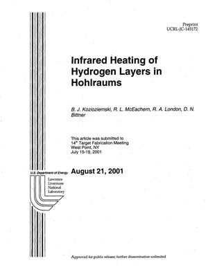 Infrared Heating of Hydrogen Layers in Hohlraums