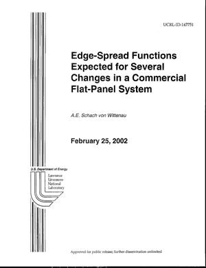 Edge-Spread Functions Expected for Several Changes in a Commercial Flat-Panel System