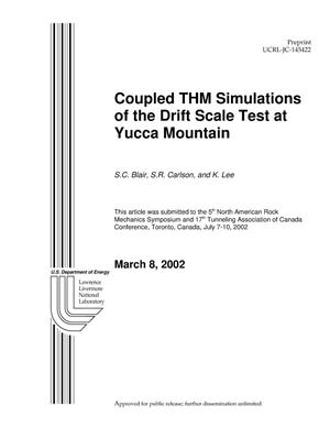 Coupled THM Simulations of the Drift Scale Test at Yucca Mountain