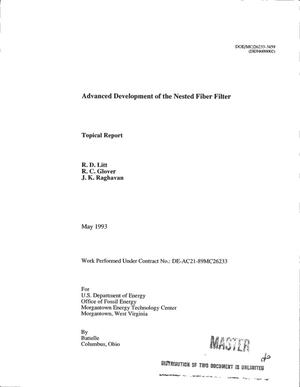 Advanced development of the nested fiber filter