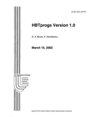 HBTprogs Version 1.0