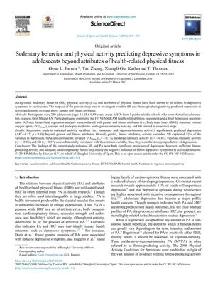 Sedentary behavior and physical activity predicting depressive symptoms in adolescents beyond attributes of health-related physical fitness