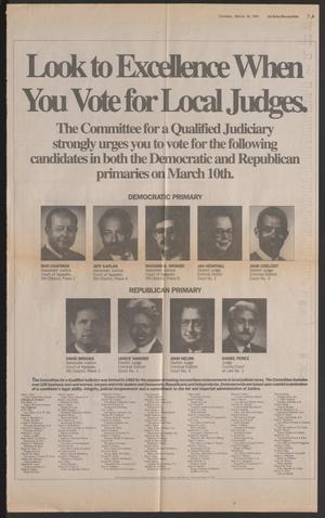 [Clipping: Look to Excellence When You Vote for Local Judges]