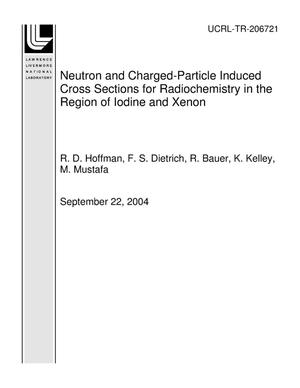 Neutron and Charged-Particle Induced Cross Sections for Radiochemistry in the Region of Iodine and Xenon