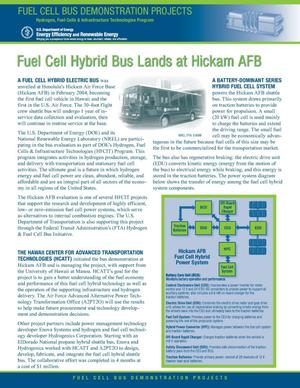 Fuel Cell Hybrid Bus Lands at Hickam AFB