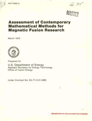 Assessment of contemporary mathematical methods for magnetic fusion research