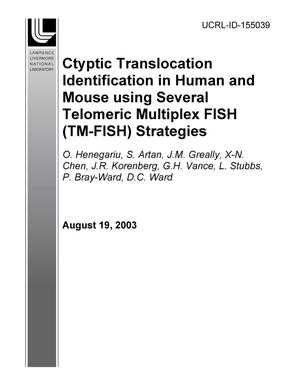 Cryptic Translocation Identification in Human and Mouse using Several Telomeric Multiplex FISH (TM-FISH) Strategies