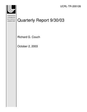 Quarterly Report 9/30/03