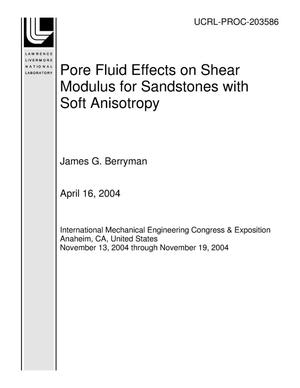 Pore Fluid Effects on Shear Modulus for Sandstones with Soft Anisotropy