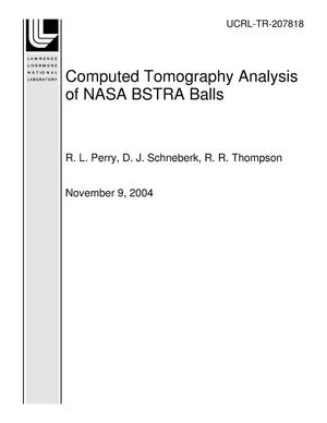 Computed Tomography Analysis of NASA BSTRA Balls