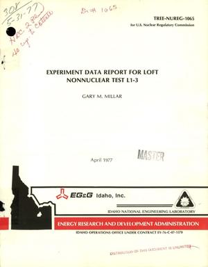 Experiment data report for LOFT nonnuclear test L1-3