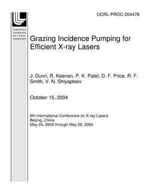 Grazing Incidence Pumping for Efficient X-ray Lasers