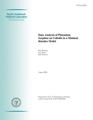 Data Analysis of Plutonium Sorption on Colloids in a Minimal Kinetics Model