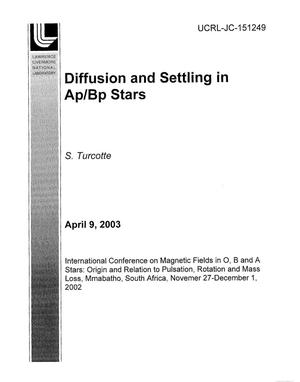 Diffusion and Settling in Ap/Bp Stars