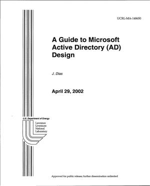 A Guide to Microsoft Active Directory (AD) Design