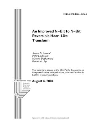 An Improved N-Bit to N-Bit Reversible Haar-Like Transform