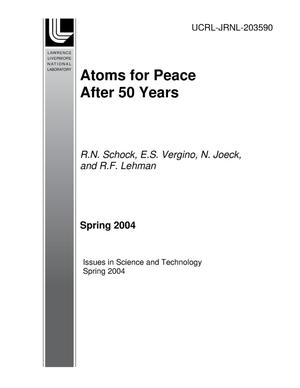 Primary view of object titled 'Atoms for Peace after Fifty Years'.