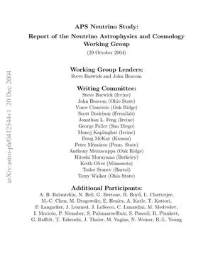 APS Neutrino Study: Report of the neutrino astrophysics and cosmology working group