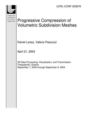 Progressive Compression of Volumetric Subdivision Meshes