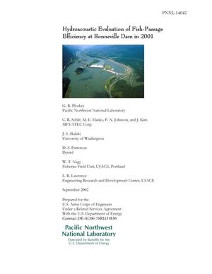 Hydroacoustic Evaluation of Fish-Passage Efficiency at Bonneville Dam in 2001