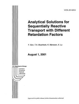 Analytical Solutions for Sequentially Reactive Transport with Different Retardation Factors