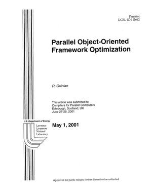 Parallel Object-Oriented Framework Optimization