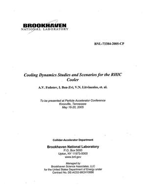 Cooling Dynamics Studies and Scenarios for the Rhic Cooler.