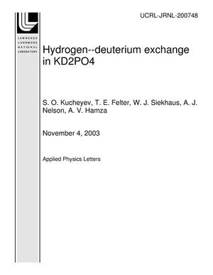 Hydrogen--deuterium exchange in KD2PO4