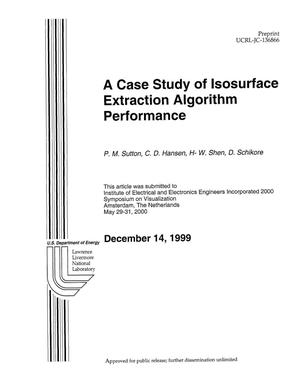 Case study of isosurface extraction algorithm performance