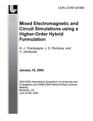 Mixed Electromagnetic and Circuit Simulations using a Higher-Order Hybrid Formulation