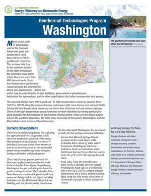 Geothermal Technologies Program: Washington