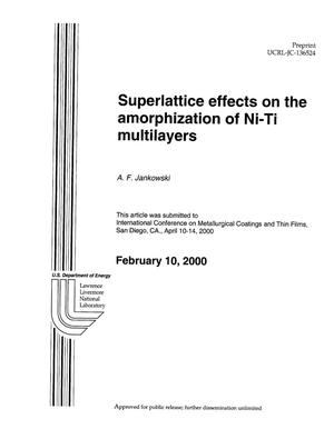 Superlattice Effects on the Amorphization of Ni-Ti Multilayers