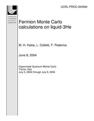 Fermion Monte Carlo calculations on liquid-3He
