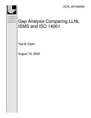 Gap Analysis Comparing LLNL ISMS and ISO 14001