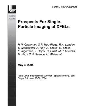 Prospects for single-particle imaging at XFELs