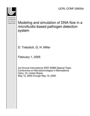 Modeling and simulation of DNA flow in a microfluidic-based pathogen detection system