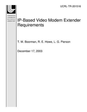 IP-Based Video Modem Extender Requirements