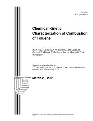 Chemical Kinetic Characterization of Combustion Toluene