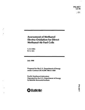 Assessment of methanol electro-oxidation for direct methanol-air fuel cells