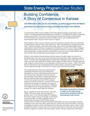 Building Confidence, A Story of Consensus in Kansas