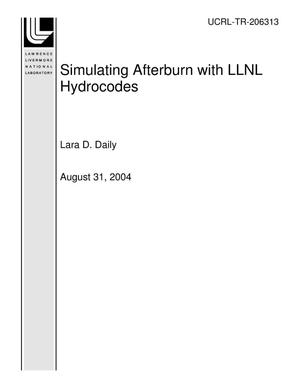 Simulating Afterburn with LLNL Hydrocodes