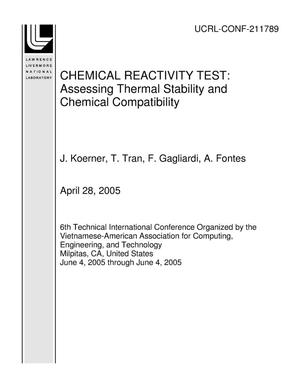 CHEMICAL REACTIVITY TEST: Assessing Thermal Stability and Chemical Compatibility