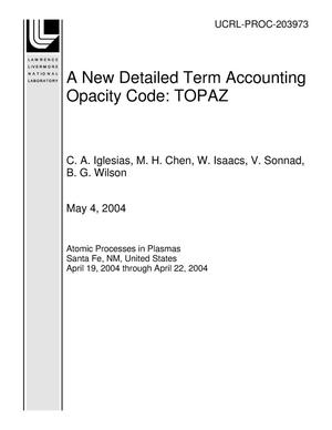 A New Detailed Term Accounting Opacity Code: TOPAZ