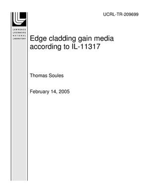 Edge cladding gain media according to IL-11317