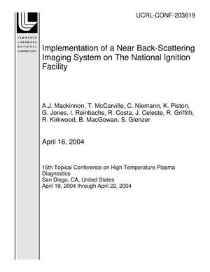Implementation of a Near Back-Scattering Imaging System on The National Ignition Facility