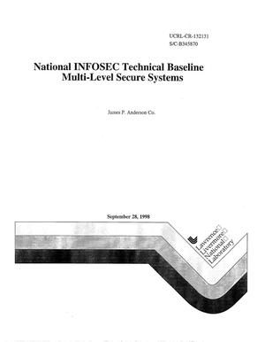 National INFOSEC technical baseline: multi-level secure systems