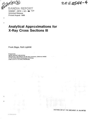 Analytical approximations for x-ray cross sections III