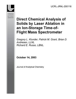 Direct Chemical Analysis of Solids by Laser Ablation in an Ion-Storage Time-of-Flight Mass Spectrometer