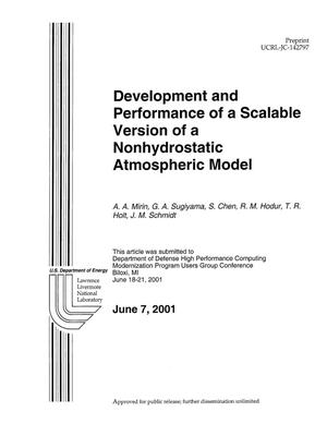 Development and Performance of a Scalable Version of a Nonhydrostatic Atmospheric Model