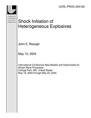 Shock Initiation of Heterogeneous Explosives